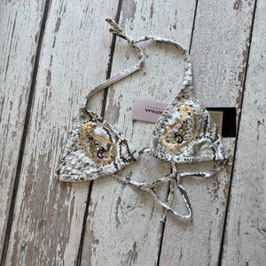 CIA MARITIMA Beachwear Branc Bikini Top - Sz S